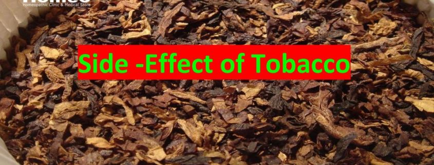 Homeopathic treatment for side-effects of tobbaco